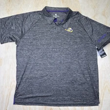NEW LSU Tigers Colosseum BIG & TALL Down Swing Polo Shirt Gray 2XL