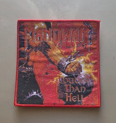 Manowar Louder Than Hell Red Border Woven Patch