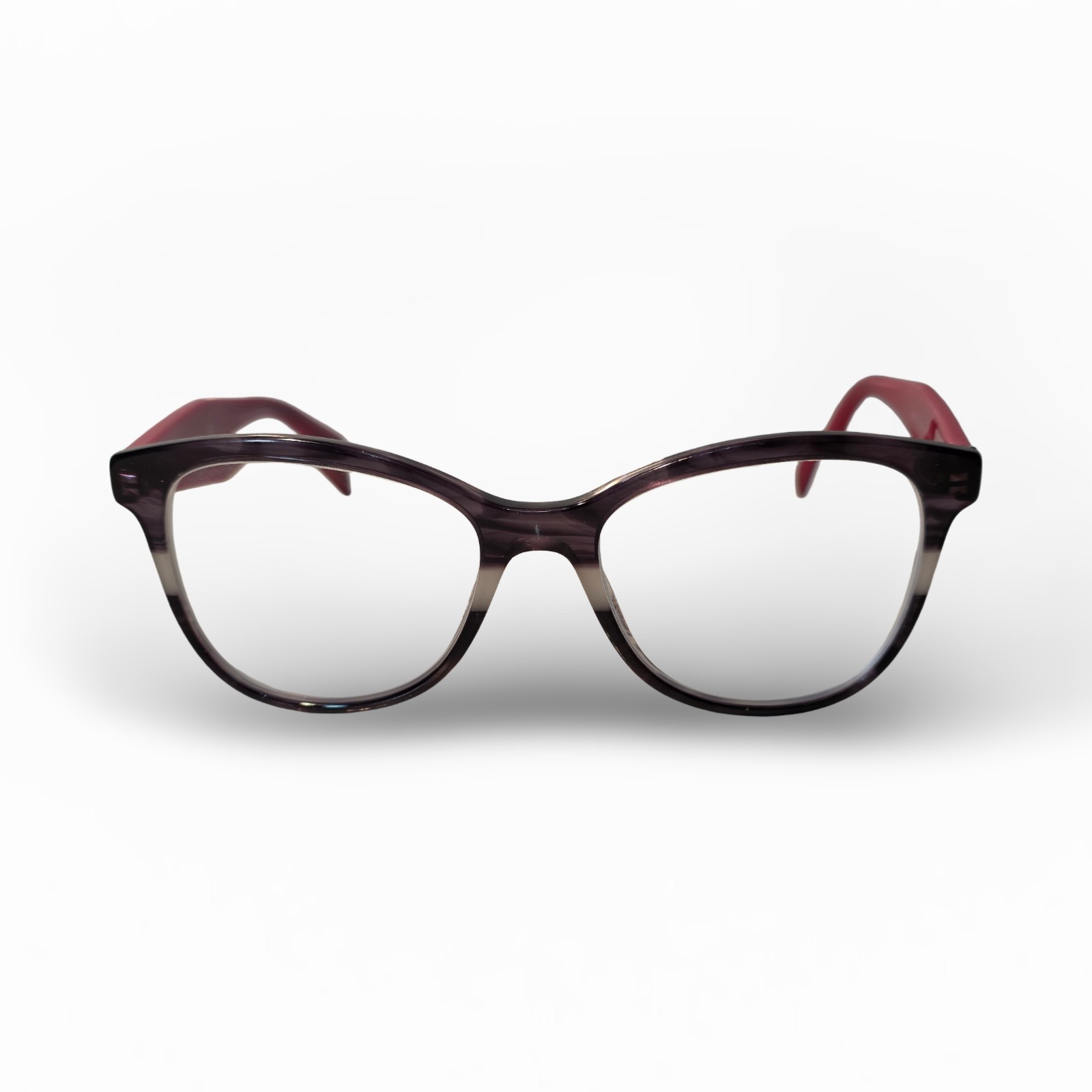 PRADA Heritage VPR 12T Cat Eye Eyeglasses Grey Marble & Red 51-17-140 w/ Case thumbnail 2