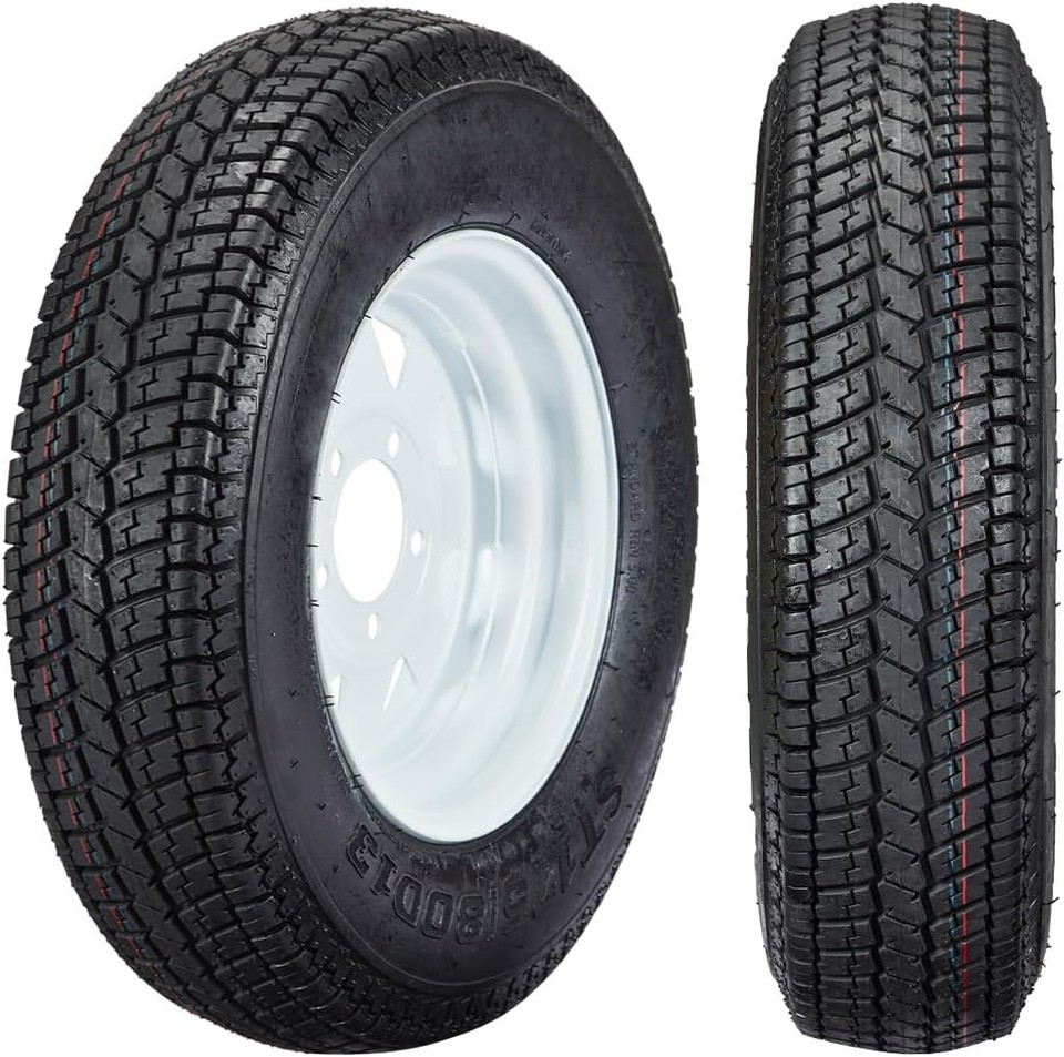 2 Pack ST175/80D13 Trailer Tires with Rims 175/80 D 13 LRC 5 Lug on 4.5 ...