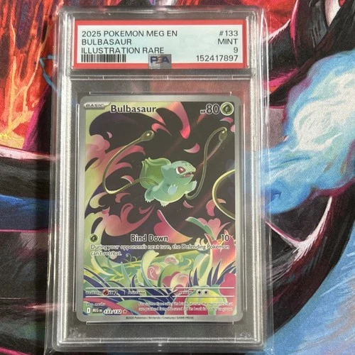 Pokémon Bulbasaur Illustration Rare Holo 133/132 Me01: Mega Evolution PSA 9 2025