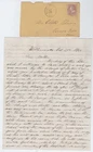 CIVL WAR LETTER - 21st CT Infantry - Sad Death of Father Visiting Soldier Son !