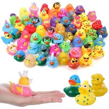 30 Pcs Rubber Ducks Assorted Plastic Rubber Ducks for Cruise Ducks Ducking Ba...