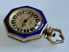 Antico orologio d’argento Incabloc 17 rubis pendente