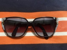 Luxottica Sunglasses Pearl Black 1412 UV Guard Made In Italy Vintage