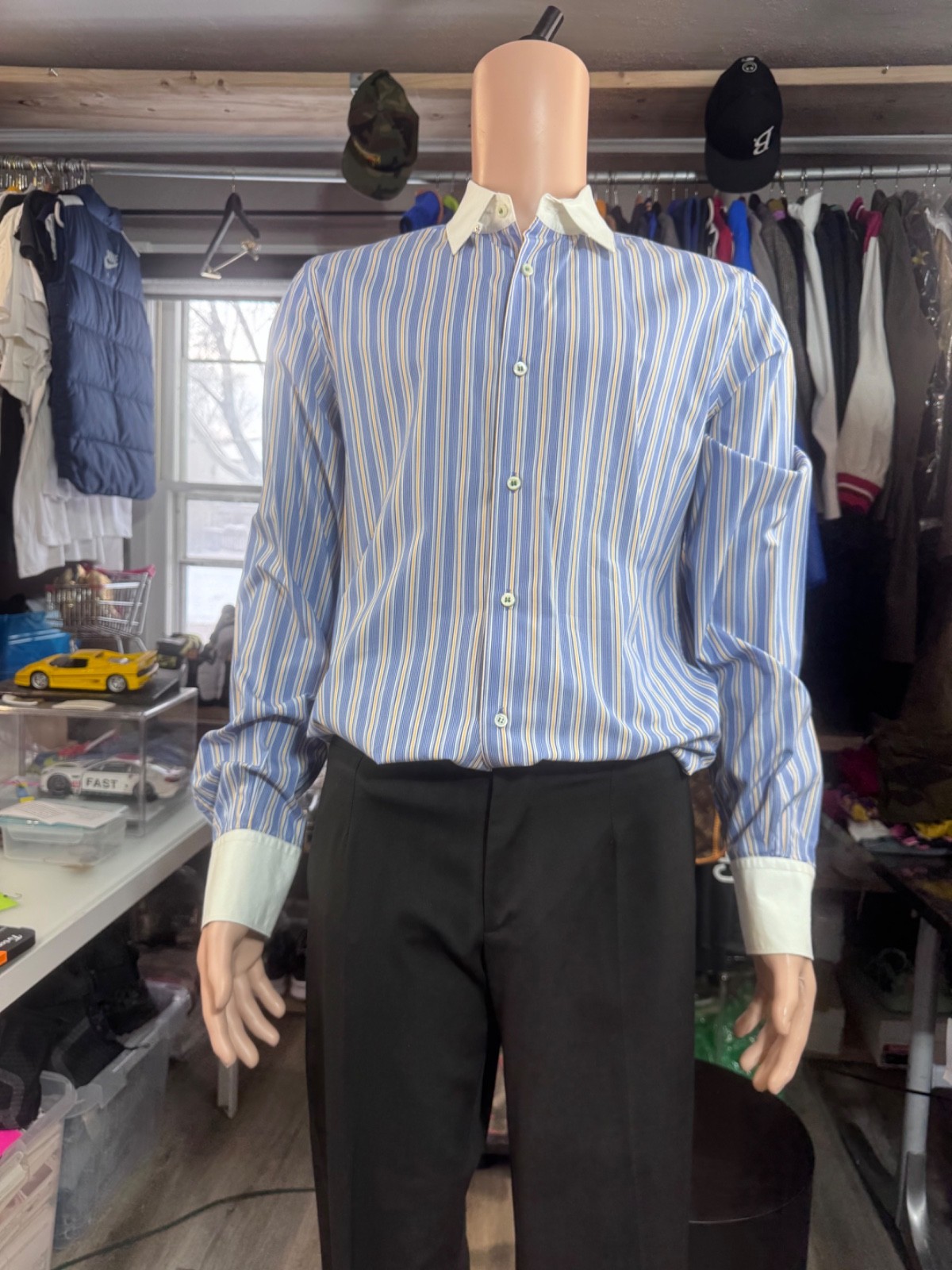 Dsquared2 CONTRAST Collar Button Front Shirt XXL … - image 3