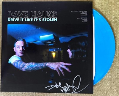 Dave Hause Drive It Like It's Stolen  Cyan Blue HAND SIGNED VINYL AUTOGRAPHED