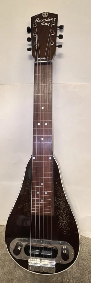Recording King Modelo D hecho por Gibson 1939-1940 LAP STEEL CON ESTUCHE REPRODUCTOR Foto 2 de 4