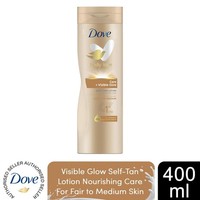 Dove Visible Glow Self-Tan Lotion Nourishing Care For Fair-Medium Skin, 400ml
