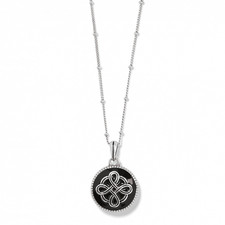 Brighton Interlok Noir Reversible Necklace Gift Box JD2673 NWT