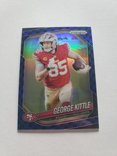 2025 Panini NFL Prizm GEORGE KITTLE Blue & Black Checkerboard SP 49ers #94