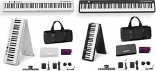 Tastiera Pianoforte Digitale Elettrica Pieghevole 88 Tasti Portatile con Bluetooth MIDI