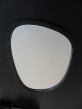 Irregular Asymmetrical Wall Mirror Black 14" x 10" widest point down to 12"x9"