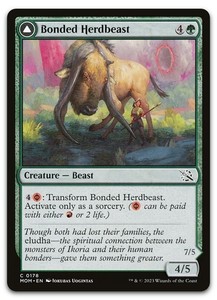 Bonded Herdbeast // Plated Kilnbeast 178 March of the Machine Common MTG