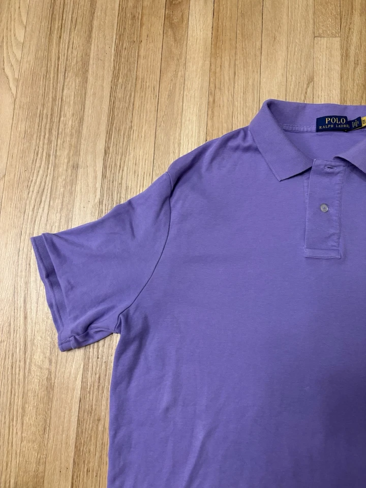 Polo Ralph Lauren Purple Men’s Short Sleeve Golf Polo Shirt Classic Sz Large - Image 3 of 4