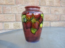 Moorcroft Flambé Clematis Design Vase 5" High . Walter Moorcroft . c1960
