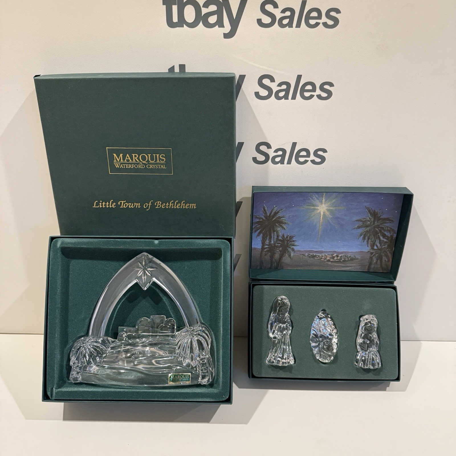 Waterford Marquis Crystal Nativity Wise Men Holy Family Little Town of Bethlehem
