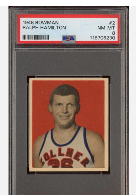 1948 Bowman Ralph Hamilton #2 PSA 8 NM MT
