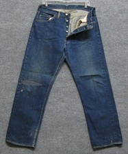 VINTAGE 1960's LEVI'S 501 RED TAB REDLINE SELVEDGE DENIM JEANS PANTS USA 32x28