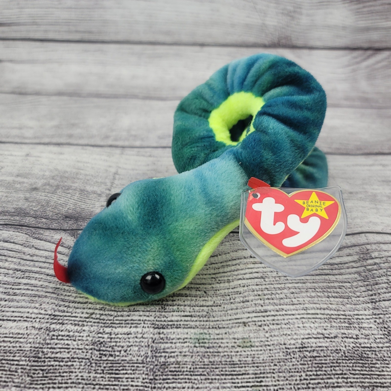 TY Beanie Baby - Hissy the Snake Vintage 1997 Tags Attached