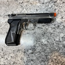 Beretta 90 Two Airsoft Pistol 6mm W/ Mag Tested Orange Tip Clear body