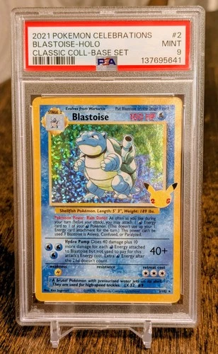 Blastoise 2/102 Pokemon Celebrations Classic PSA 9 MINT