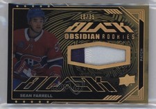 2023-24 SPx UD Black Obsidian Rookie Jerseys Gold 10/35 Sean Farrell Patch 0il7