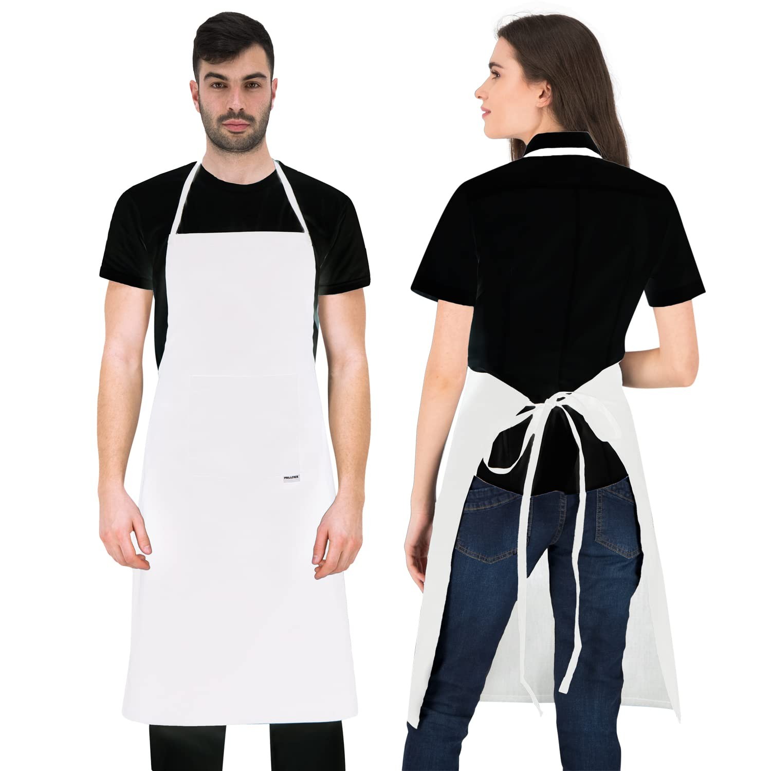 Tablier cuisine homme BORAGO en toile de coton mélangé premium gris anthracite