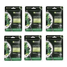 Garnier Pure Charcoal Black Serum Detox Purifying Mask X 6 Pack FREE UK DELIVERY