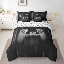 Feelyou Twin Size Gamer Comforter Set Boys Gaming Bedding Set for K... Fast Ship