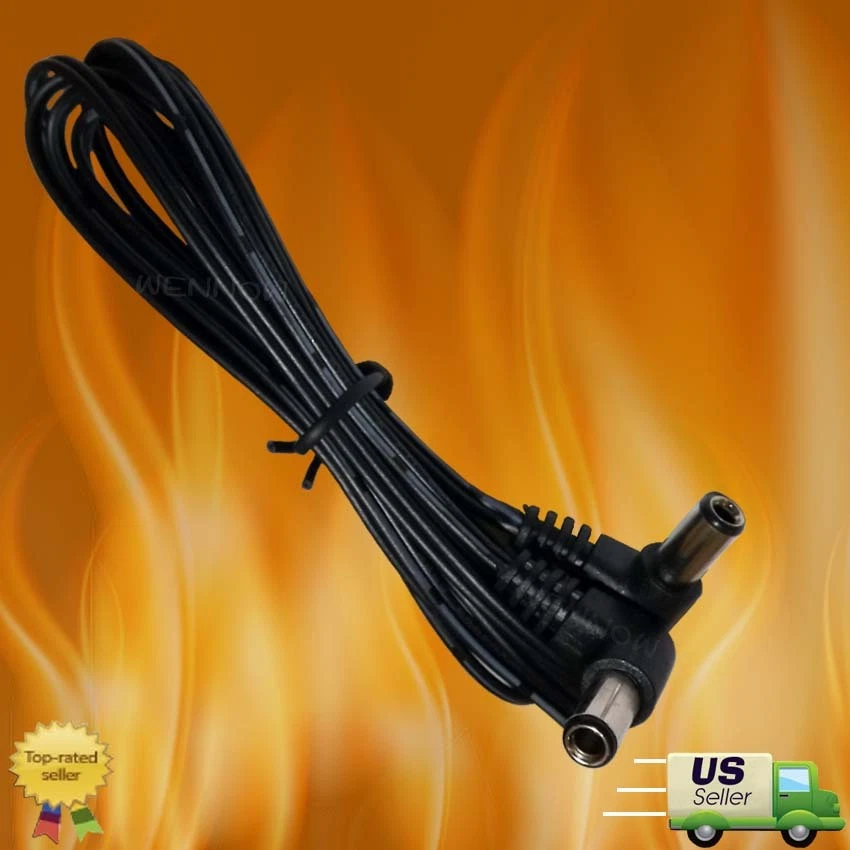 WENNOW 2.1mm x 5.5 mm Right Angle Male to Male 6 Feet