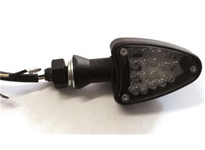 Clignotant universel Tri leds noir design haut de gamme pour moto et scooter