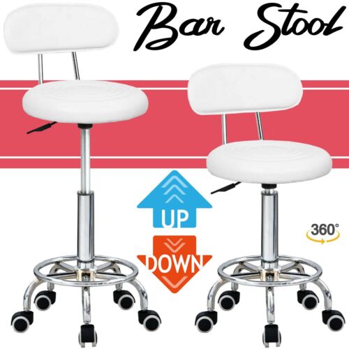 Adjustable Swivel Height Salon Stool Massage Spa Beauty Barber Bar Chair Gaslift - Picture 1 of 77