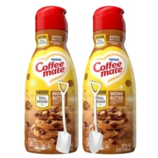CoffeeMate Brown Butter Chocolate Cookie Creamer 32 oz 2 pks w/ Shovel Spoons
