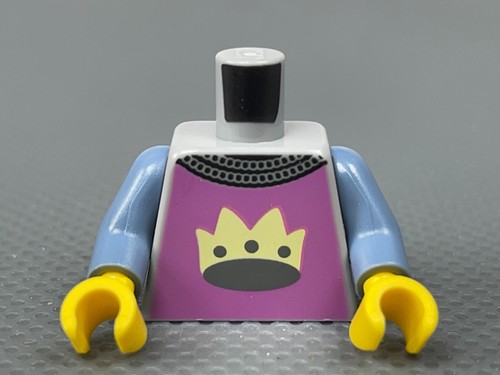 LEGO Minifigure Torso Chain Mail Light Purple Yellow Crown Series 23 Knight - Picture 5 of 6