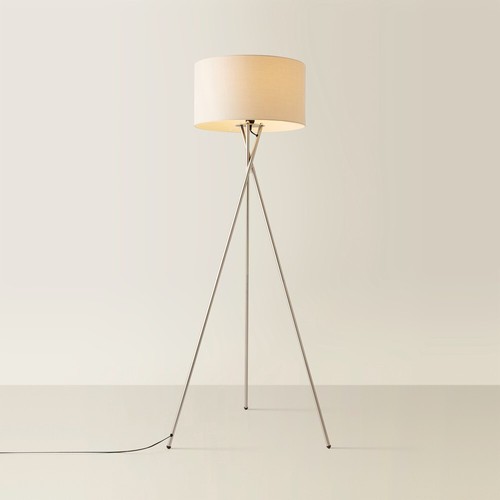Tripod Floor Lamp Standard Standing Reading Light Living Room Brushed Chrome - 第 29/83 張圖片