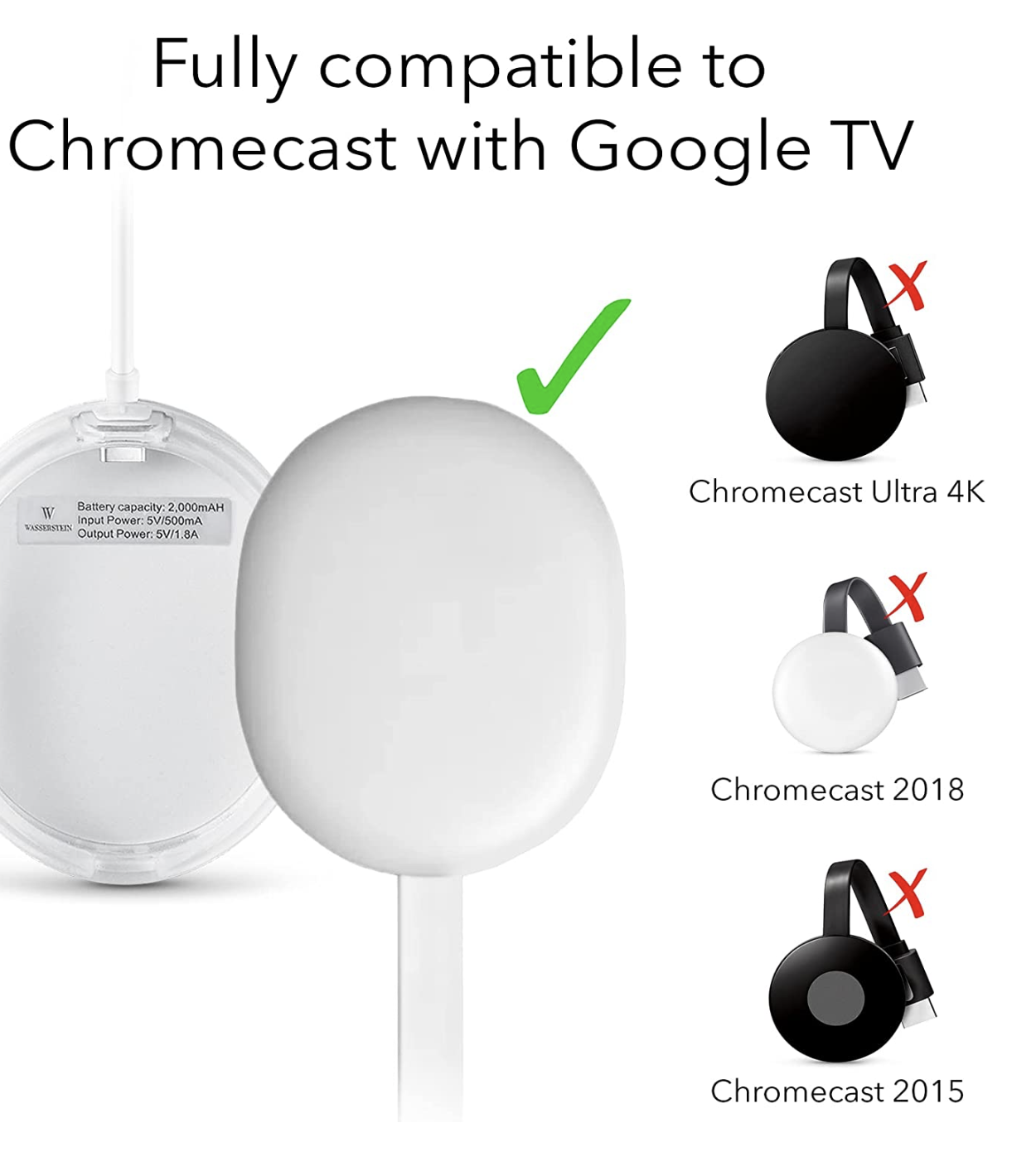 Genuine OEM Replacement Voice Remote Only for Chromecast with Google TV - Picture 2 of 14
