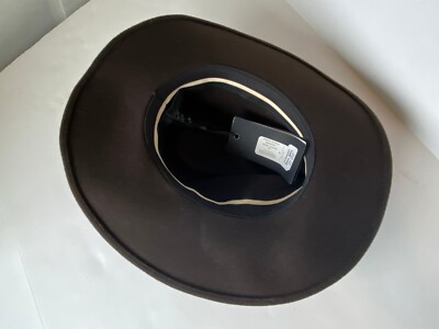 Rag & bone Espresso OHARA cowboy hat NEW rag & bone OHARA COWBOY HAT ESPRESSO BROWN WOOL LEATHER  main image 3