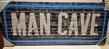 MAN CAVE Blue LED Simulated Neon Decor Light Up Sign Wall Art 36" x 15"Large New