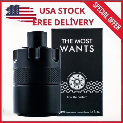 Azzaro The Most Wanted 3.4oz EDP Intense Spray for Men, Enhance Unique Charisma