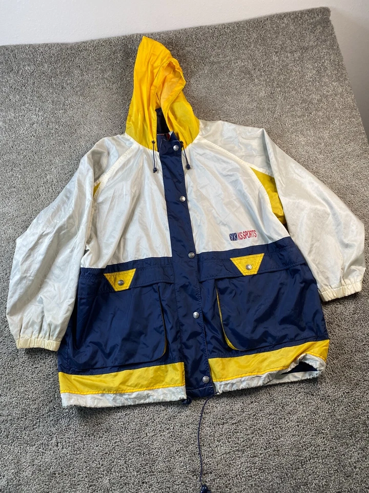 VINTAGE KS Sports Jacket Womens 26/28 Blue Sailing Windbreaker Komitor Ladies - Image 2 of 4
