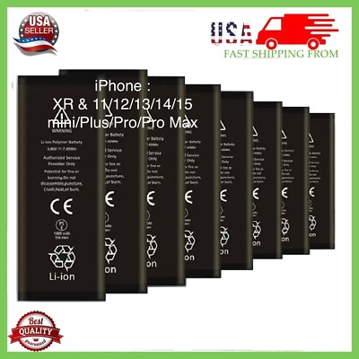 Battery For iPhone XR, 11, 12, 13, 14, 15 ( mini/Plus/Pro/Pro Max ) Replacement