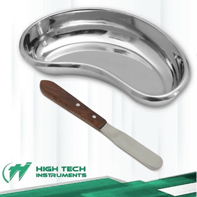 Counting Tray with Spatula for Pharmacy to Count Meds Stainless Steel Instrument