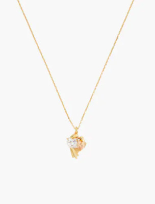 【大セール】Kate Spade Goldtone & Cubic ネックレス KATE SPADE NEW YORK LOVE BIRDS GOLD-TONE CUBIC ZIRCONIA