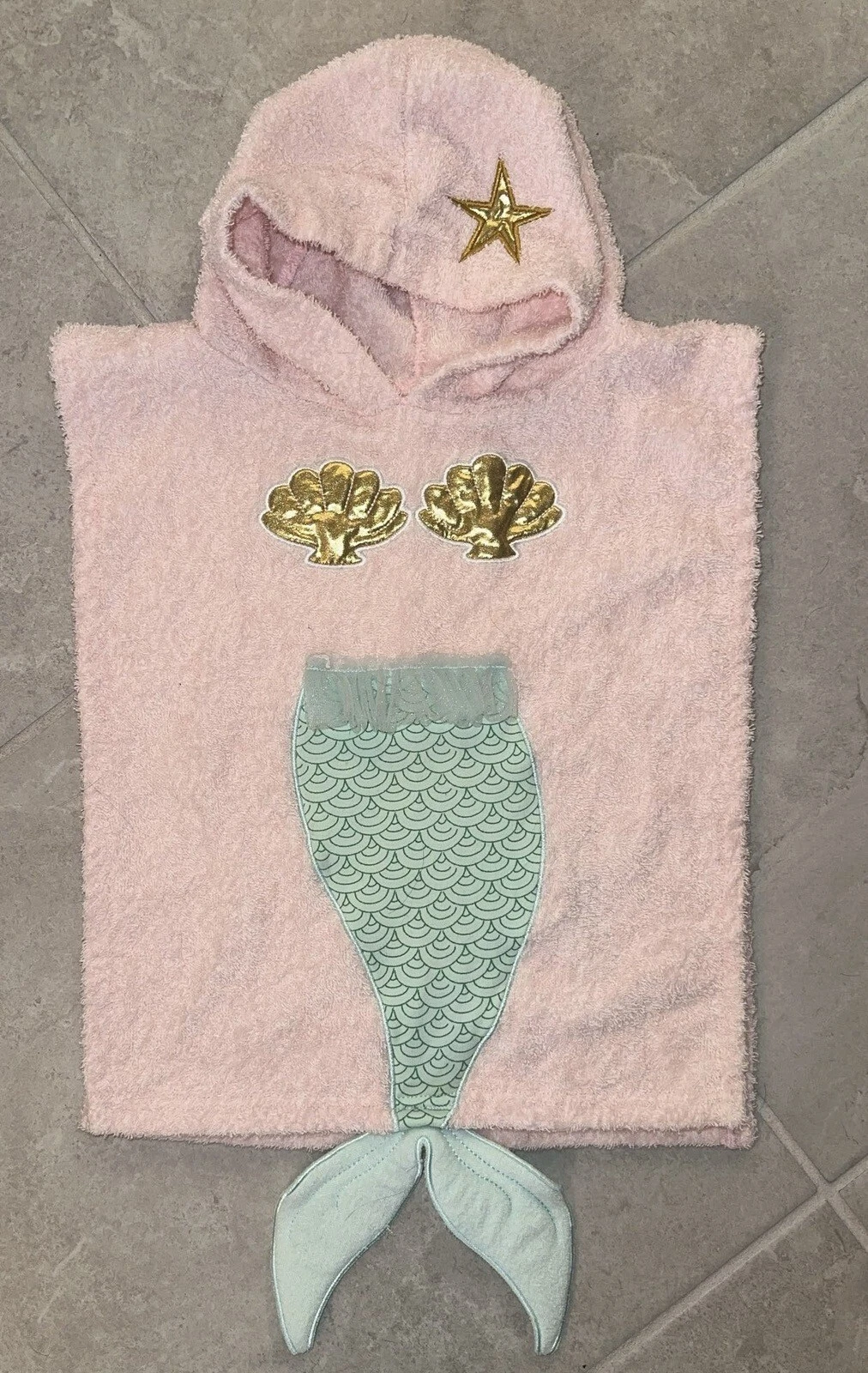 Baby Aspen 0-9 months pink/teal Mermaid Towel cover up