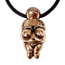 Anh&auml;nger nach Vorbild "Venus von Willendorf" - Steinzeit Replik Amulett Kette