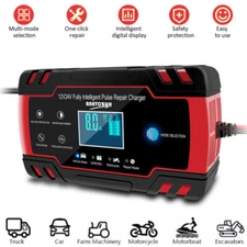 Car Battery Charger 12V/8A 24V/4A w/Temp Compensation for AGM Marine Batteries