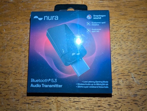 Nura Bluetooth 5.3 Audio Transmitter - AptX Adaptive 96kHz/24-bit