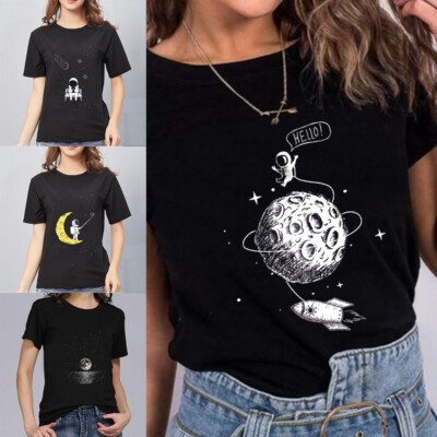 Damen schlichte T-Shirts Damen Rundhalsausschnitt farbig sitzendes T-Shirt bedruckbar