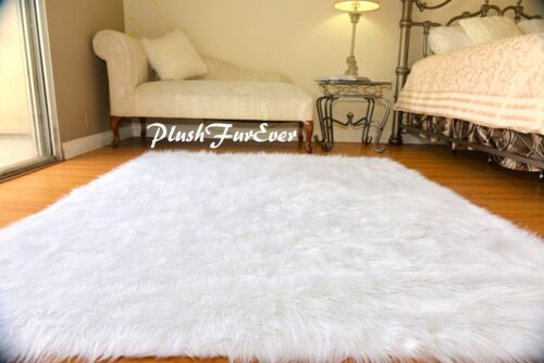 Pequeña alfombra australiana de piel de oveja de lanzamiento rectángulo de lana suave y sedosa - Imagen 2 de 5